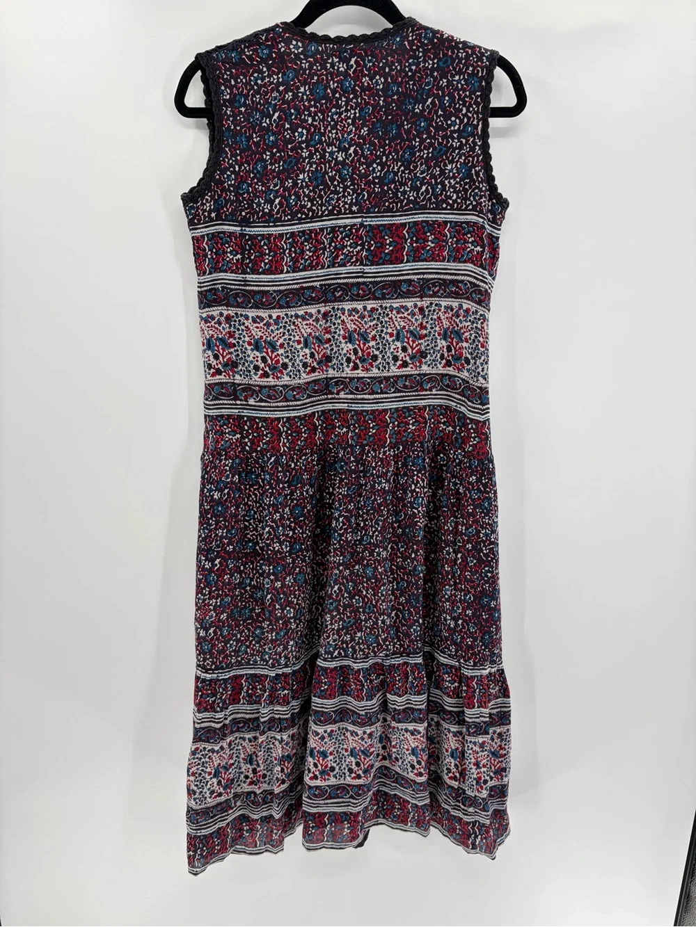 Bell by Alicia bell bohemian tassel festival cotton mixed print dress maxi sz xs - Picture 6 of 14